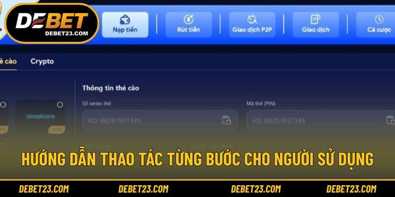 Hướng dẫn thao tác từng bước cho người sử dụng